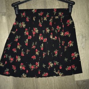 black flower patterned brandy melville skirt